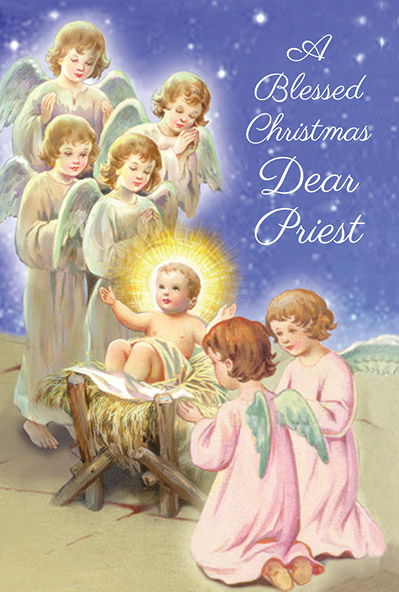 89396 priest - 4 1/2 x 6 3/4 - Gold Foil Decoration